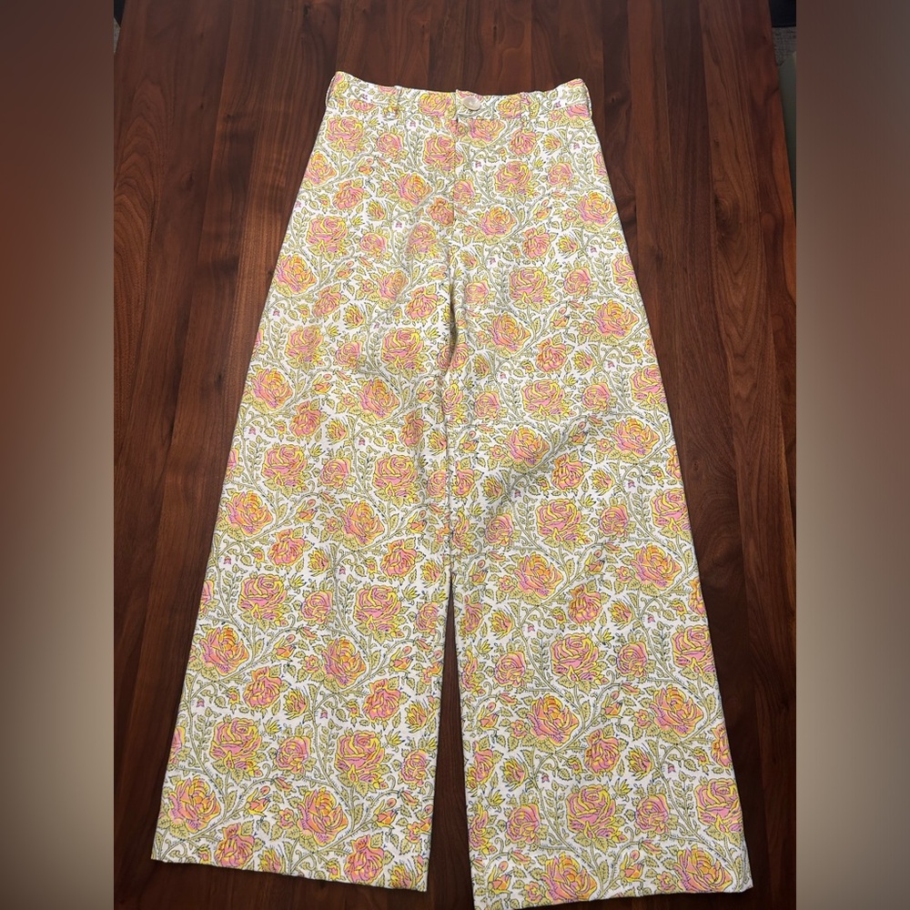 SZ Blockprints X J.Crew hand-block-printed disco pant